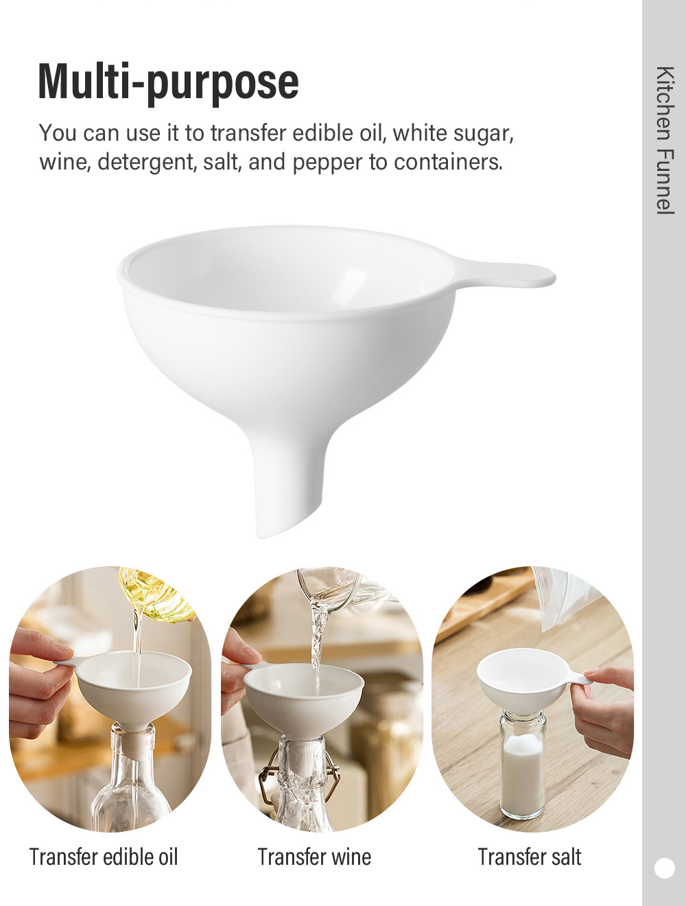 Kitchen Funnel Oil Water Spices-6